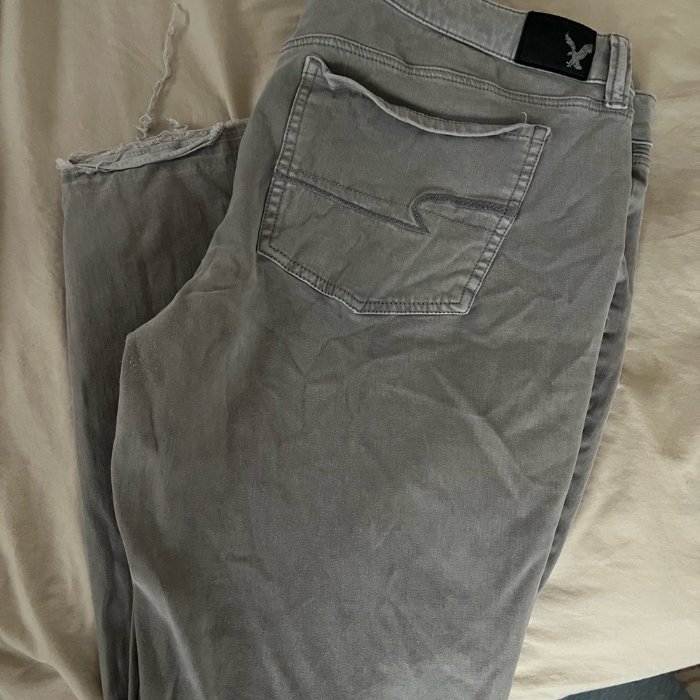 Gray Casual Jeans